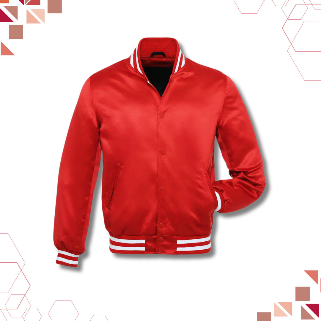 Red & White Satin Jacket